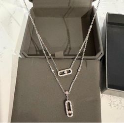 Sterling Silver double layered necklace