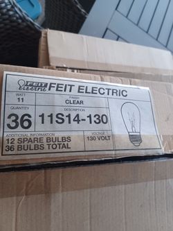 Feit Electric 130 v clear bulbs Box of 36