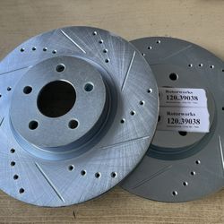 Ford Escape AWD 1.5L 17-19 Front Drill Slot Rotors Ceramic Pads