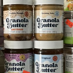 Oat Haus Organic Variety Granola Butter | Original, Vanilla, Cookie Dough | Peanut-free, Almond (Tre