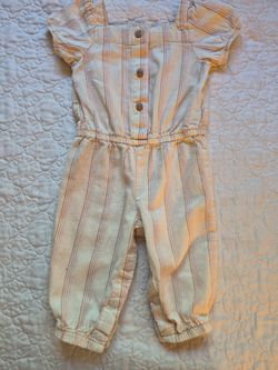 Girls Striped Romper Jumpsuit, Size 6 mo, OshKosh