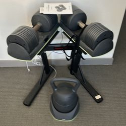 50lb adjustable weights, adjustable Kettlebell, Stand
