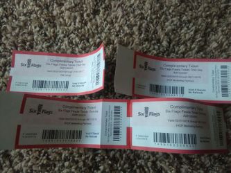 4 Tickets for six flags