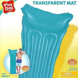Pool Raft Floats for Adult Swimming Pool Lounger with Repair Patch for Pool Or Lake Inflatable Pool Toy, green