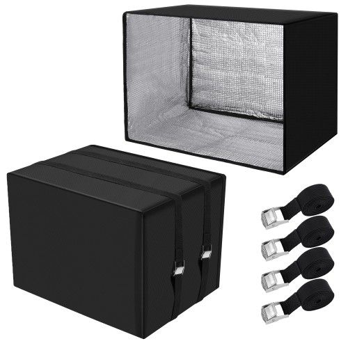 NKIY QUEN 2 PCS 3 LAYERS WINDOW AIR CONDITIONER COVER-21"X15"X16" INSULATION OUTDOOR AC COVER-WATERPROOF AIR CONDITIONER PROTECTION COVER FOR WINTER O