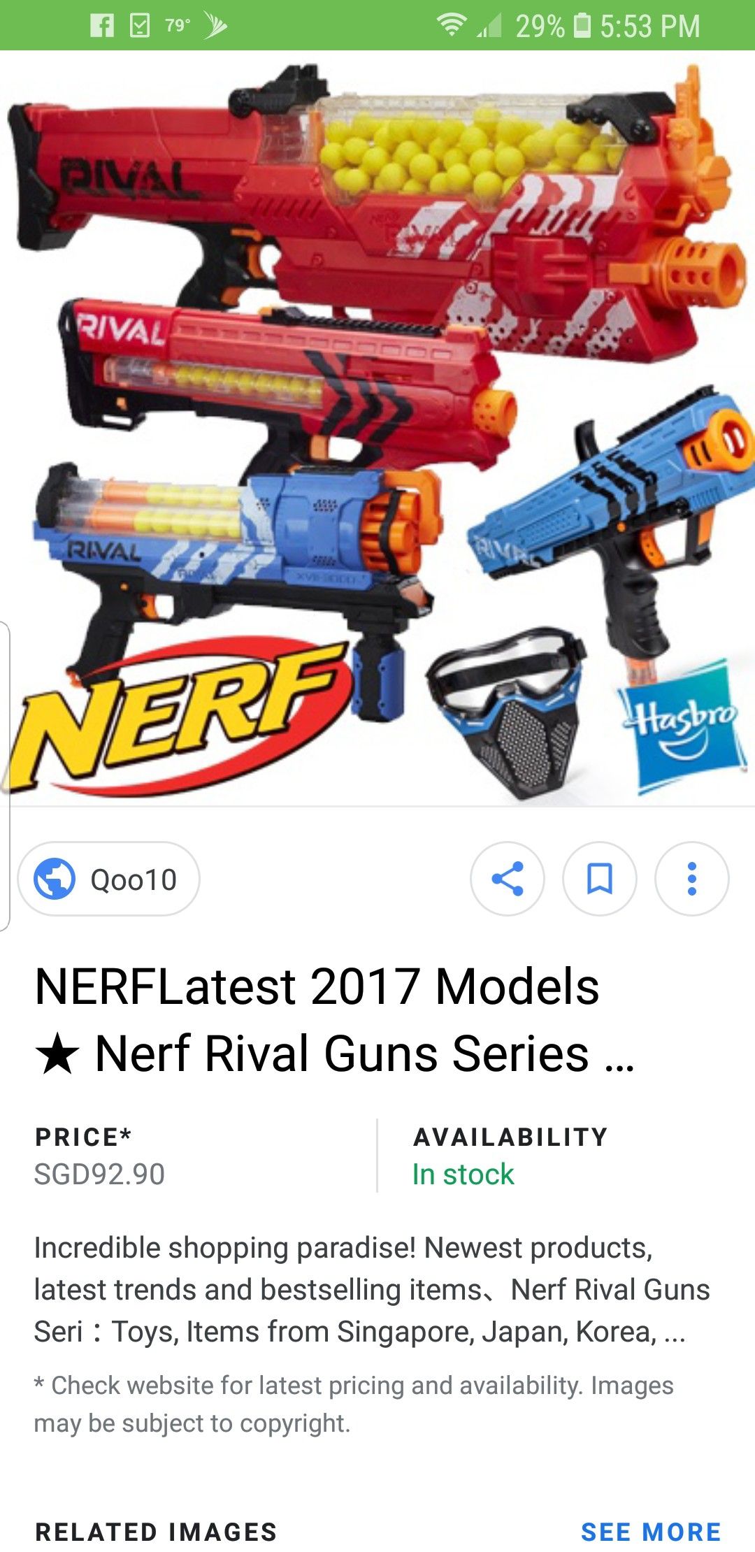 Rival Nerf guns with 100×extra ammo