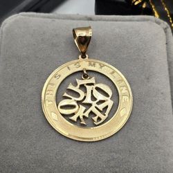 Solid 14kt Gold Love Charm Pendant Dije De Oro 14kt Solido