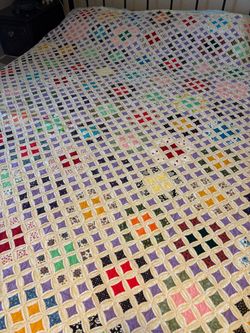 All handmade vintage Queen-full quilt