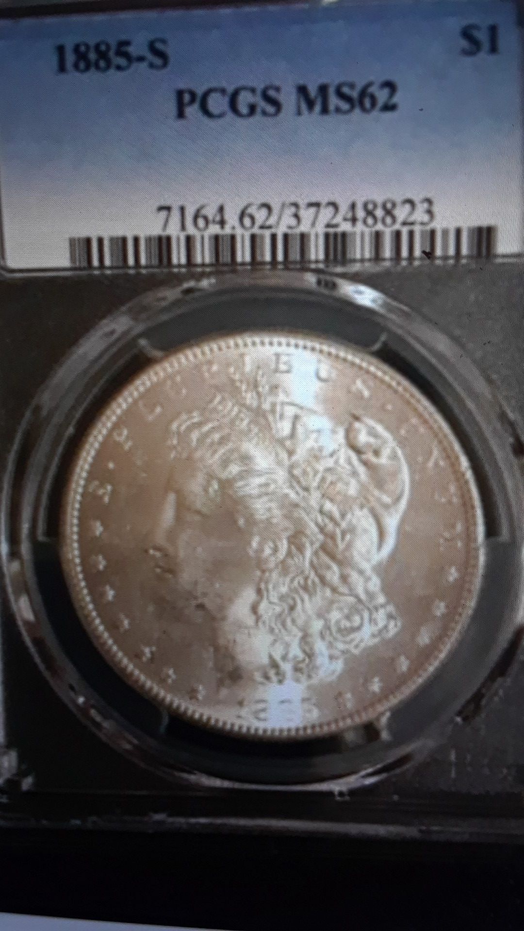 1885-S Morgan Silver Dollar Scarce Date PCGS 62