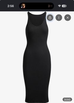 Skims cotton rib tank midi dress