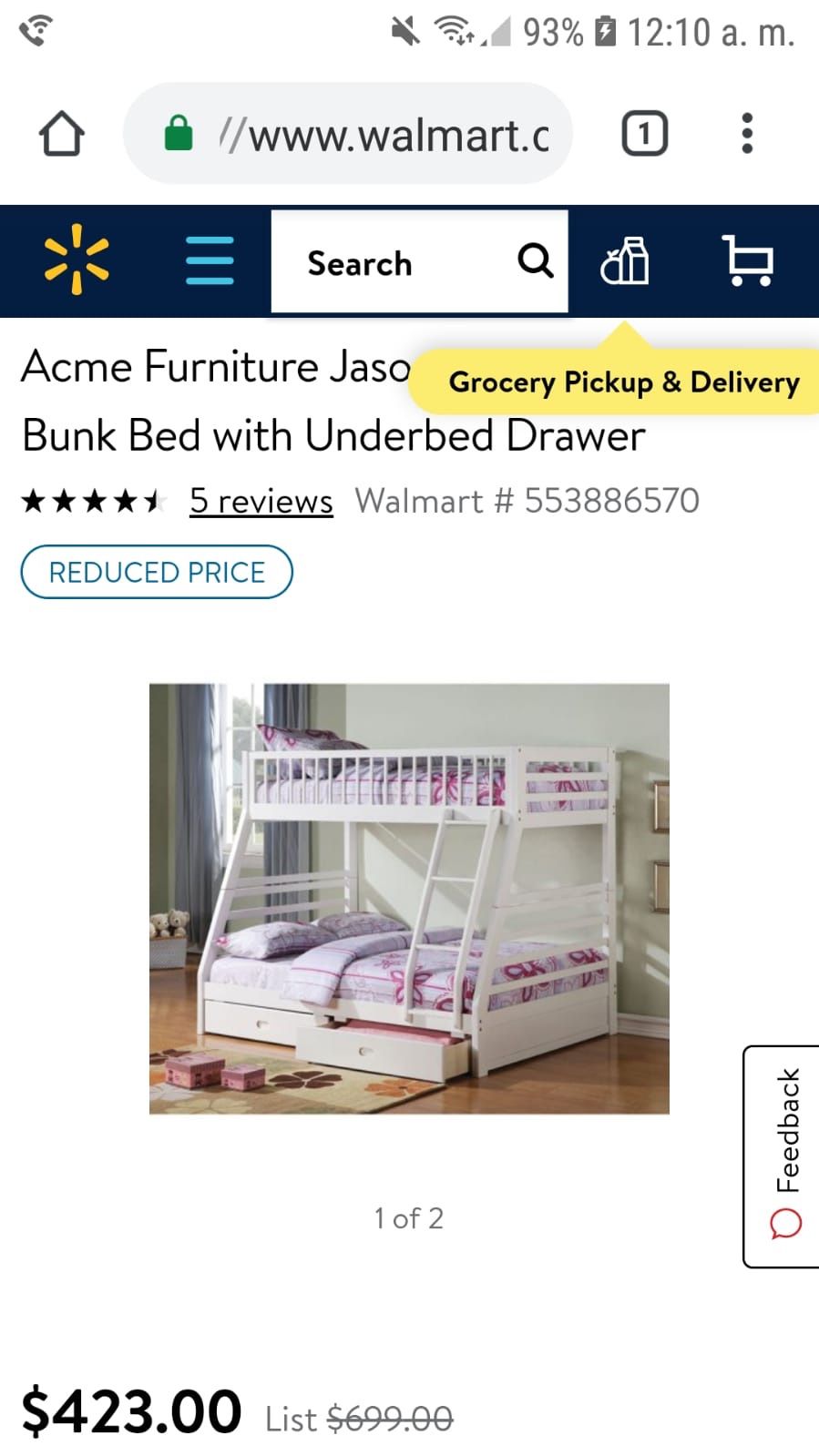 Bunk bed white