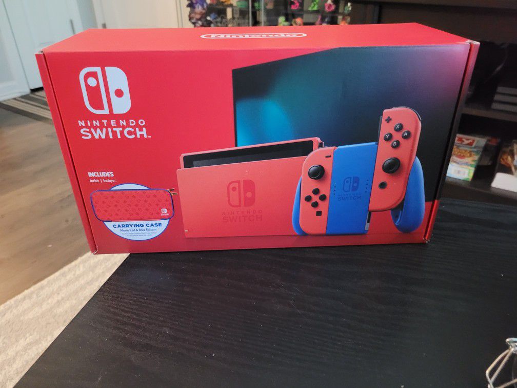 Nintendo Switch Console Mario Red And Blue Edition