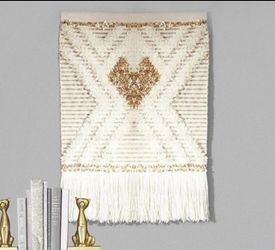 Pottery Barn Heart Sequin Tapestry 44”x28 1/2”