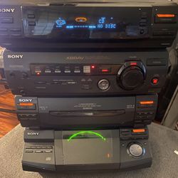 (Read Caption) Sony Stereo System Super Woofer Speakers 