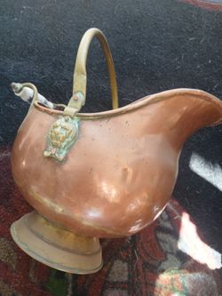 Copper Coal Scuttle Pitcher