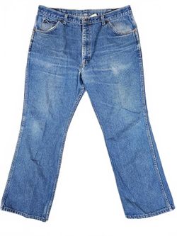 VTG Sears Roebucks Mens Blue Made in USA Rigid Jeans 40x30