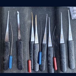 12PCS Broken Key Extractor Set Locksmith Tools Kit Key Remove Removal Hooks