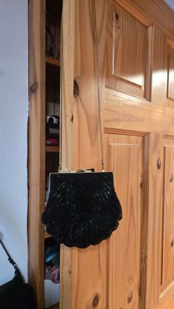 Black beaded purse