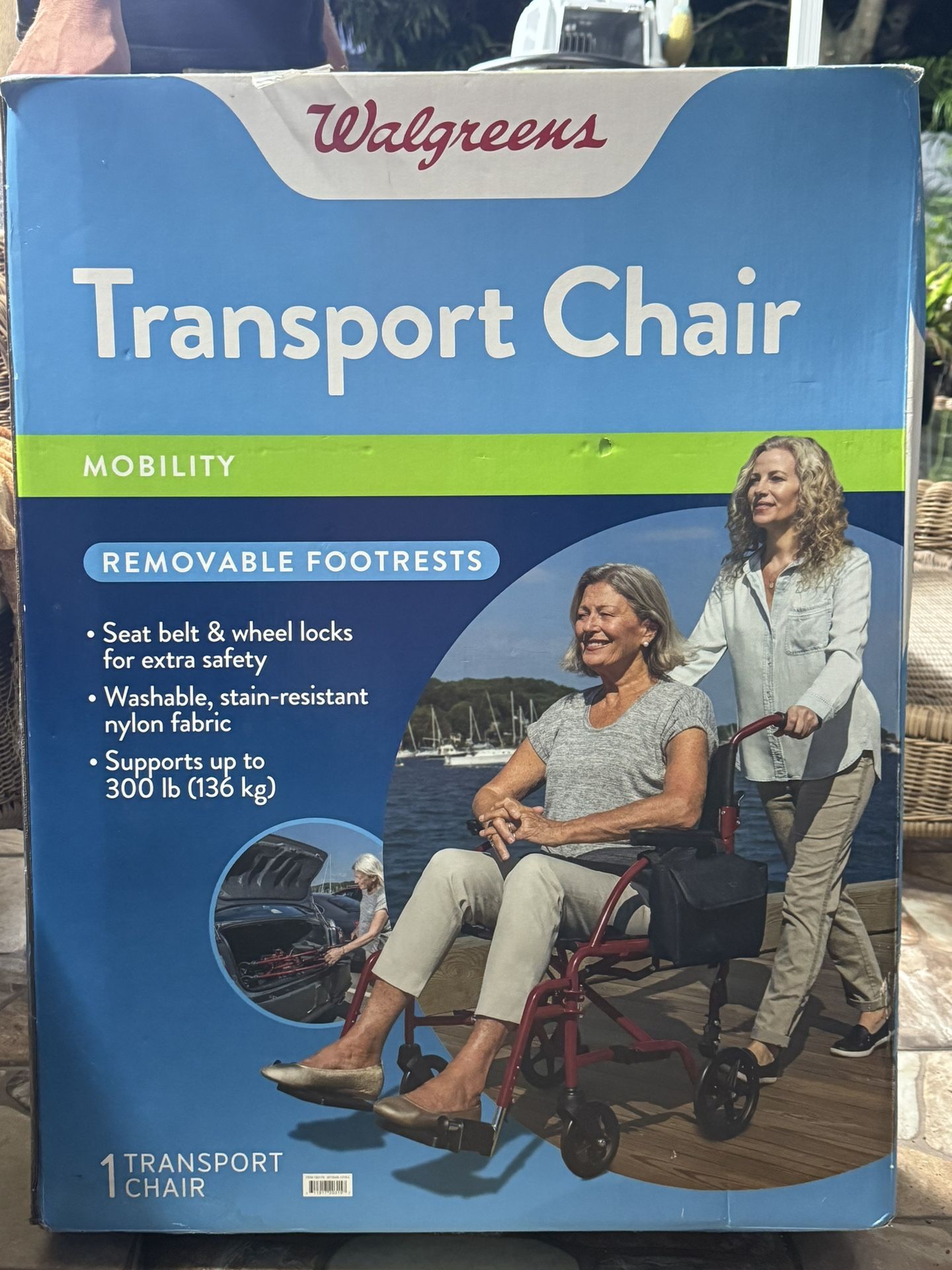 Lightweight Transport Wheelchair 19”Seat