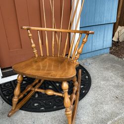 🪑 Rare Antique S. Bent Bros. Bow Back Rocking Knitting Chair – Since 1867 🪑