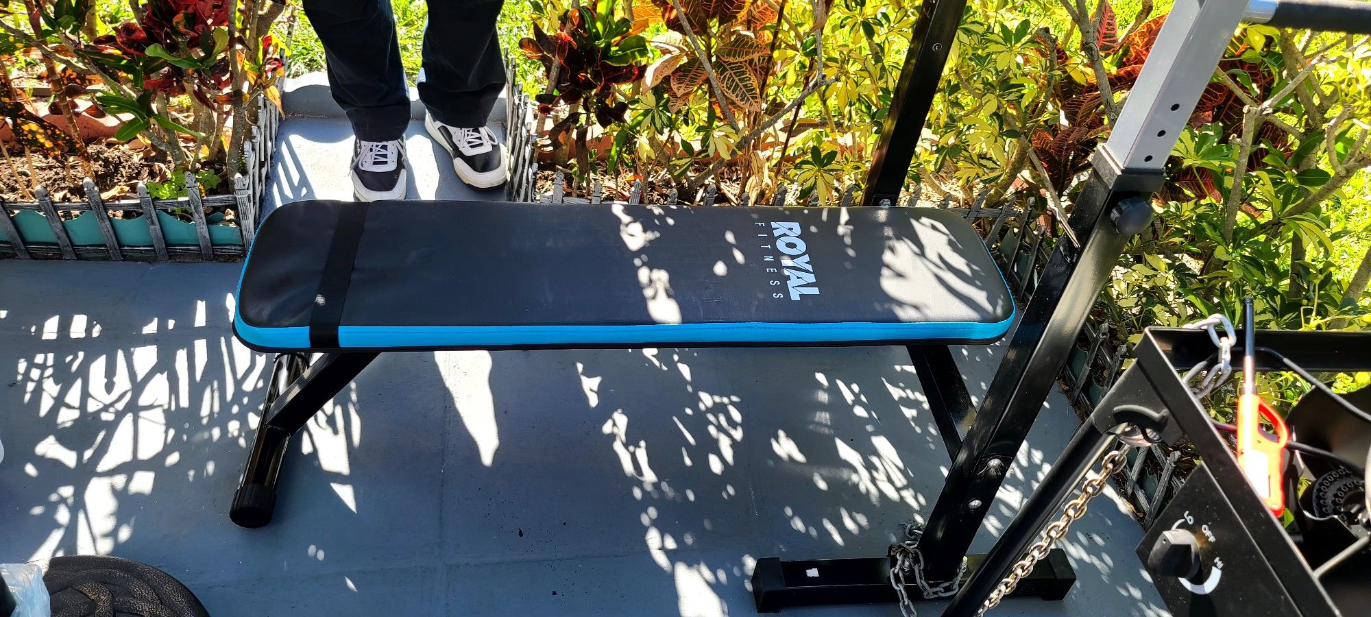 Weight Bench With Bar And 55 Lbs Weights