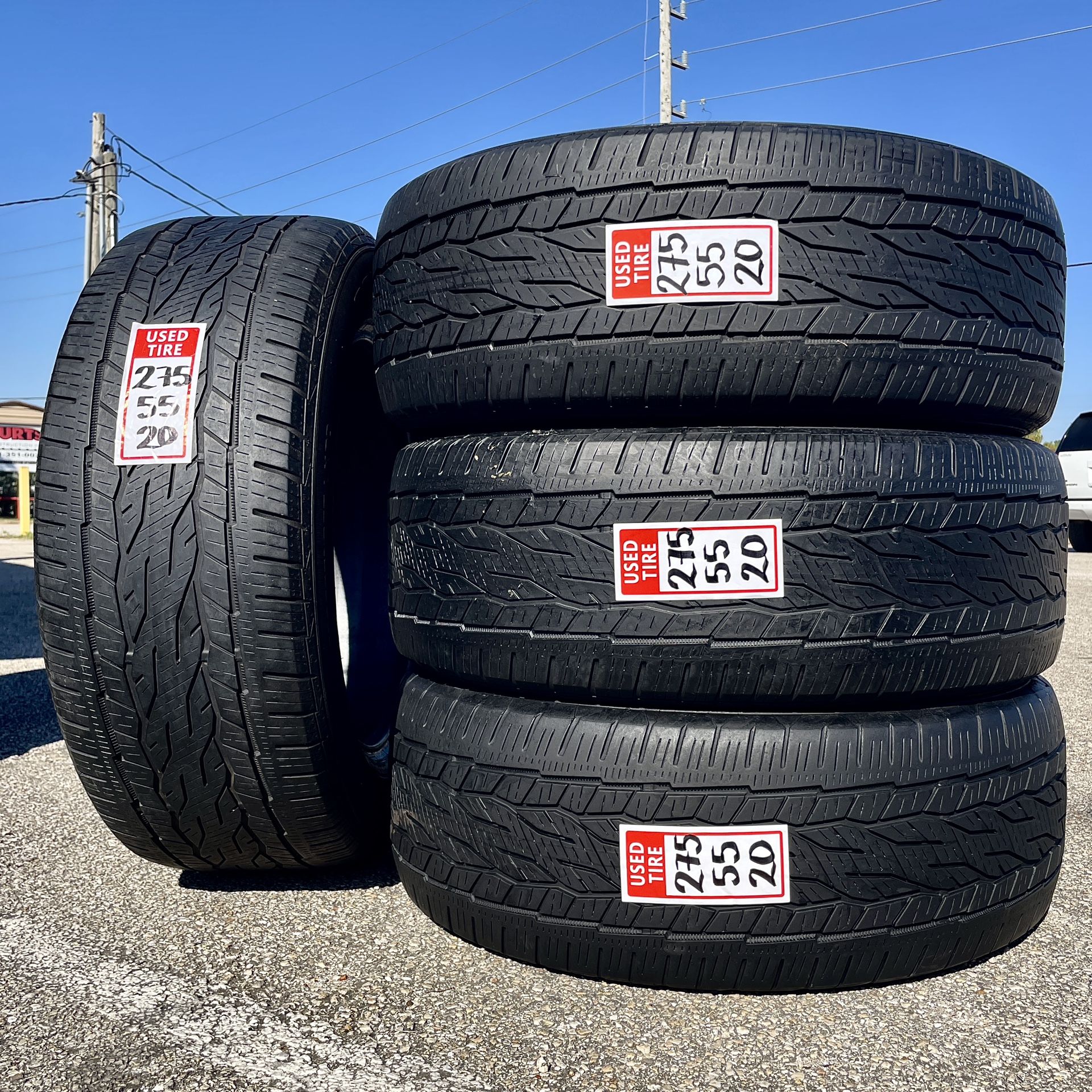 Used 275/55R20 Continental CrossContact LX2 Tires