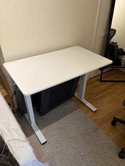White Electric Standing Desk