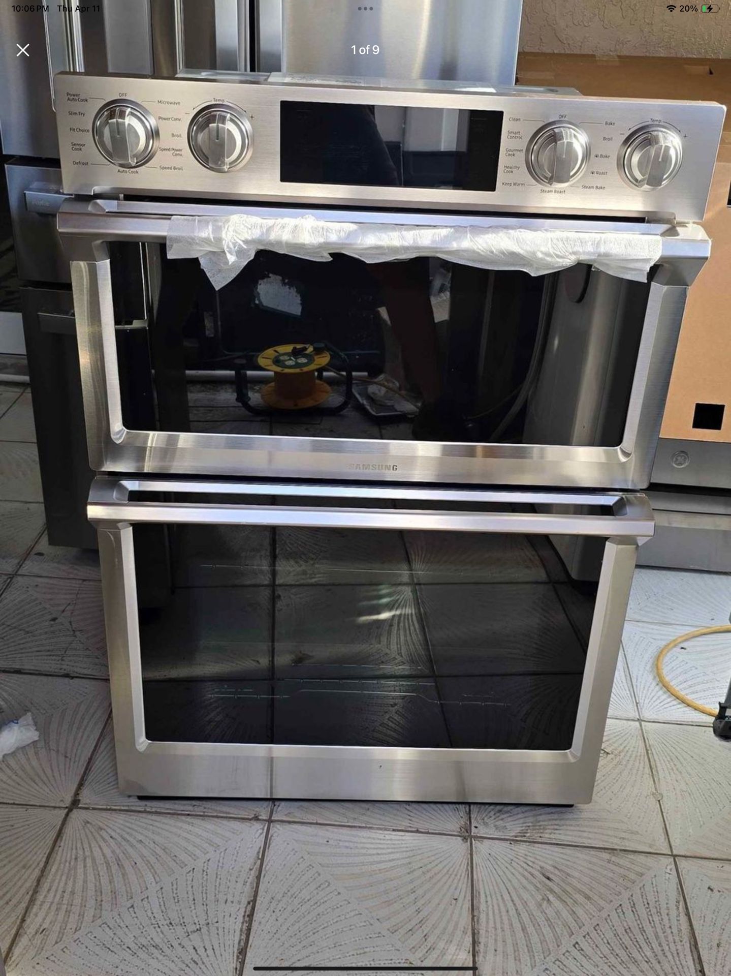 SAMSUNG SMART OVEN MICROWAVE 30 INCHES STAINLESS STEEL,NOT SCRATCH NO DENT LIKE NEW