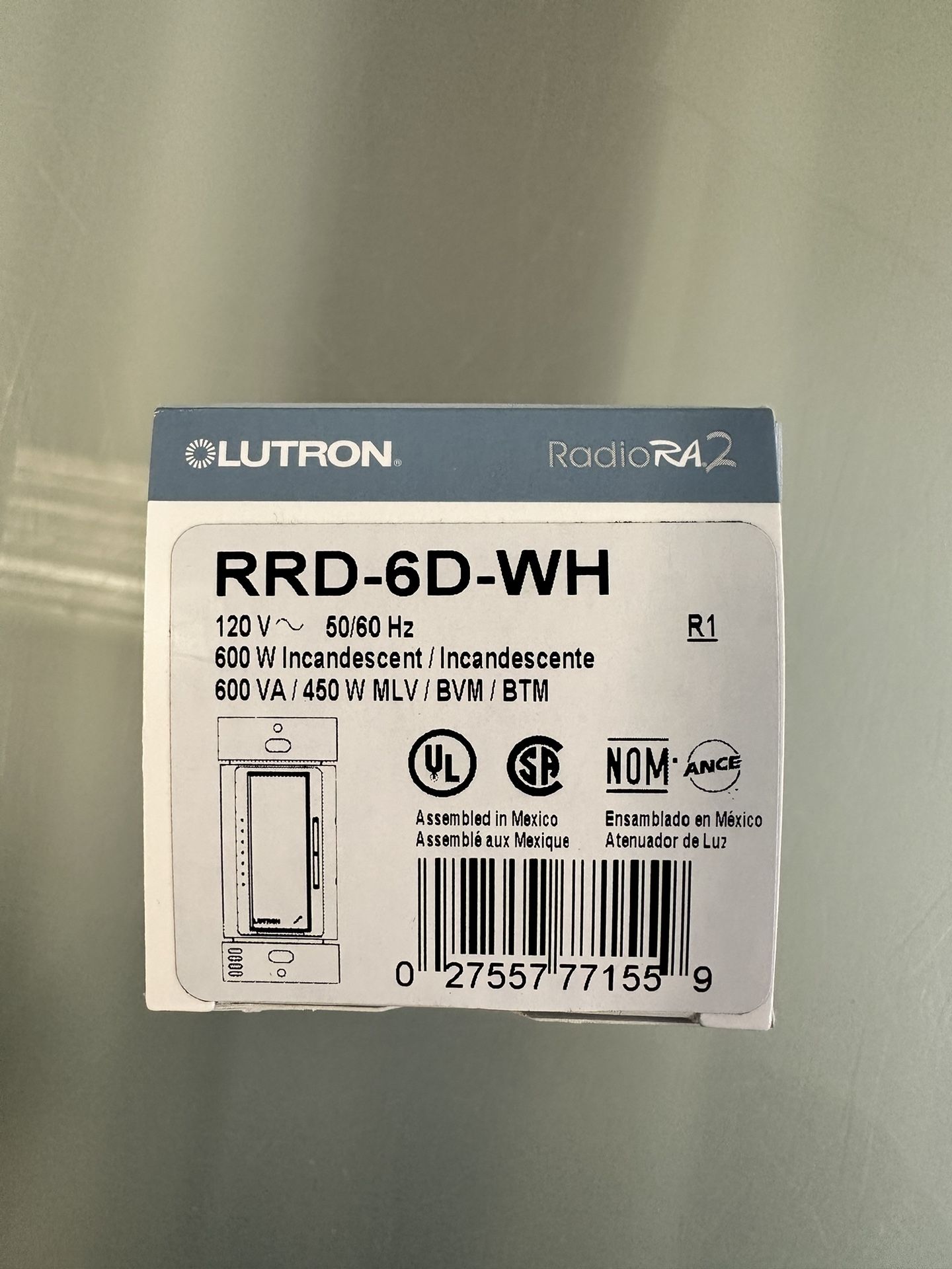 Lutron RRD-6D-WH