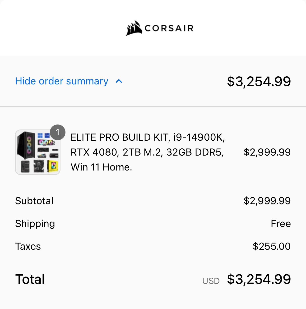 Gaming PC - ELITE PRO BUILD KIT, i9-14900K, RTX 4080, 2TB M.2, 32GB DDR5, Win 11 Home.