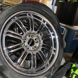 Chrome Rims W/Tires For A Tahoe Truck