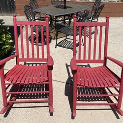 Red Rocking Chairs
