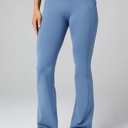 FABLETICS BLUE FLARE LEGGINGS - Small-Short