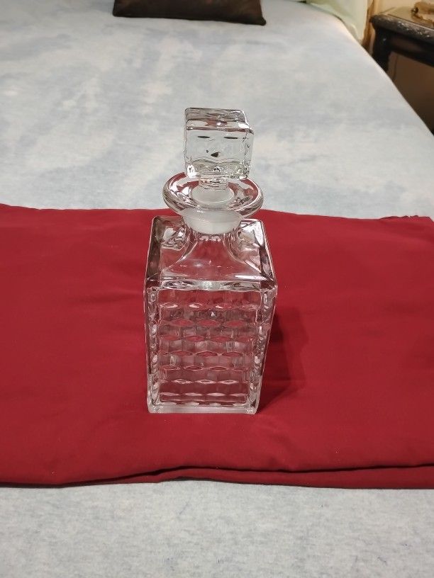 Decanter Fostoria Glass American Patrón 9" Tall1950s Vintage Ver y Nice Condicion