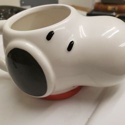 Snoopy Peanuts 3D Coffee Mug Sculpted Big Nose Smiling Beagle Dog Collectible

