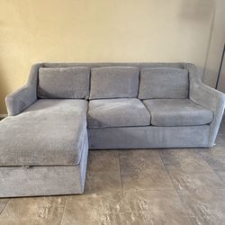 Crate & Barrel Reversible Chaise Lounge Sectional Sofa Couch