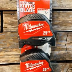 Milwaukee 25FT Magnetic Tape Measure (SET OF 2)