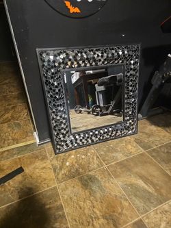 Square Wall Mirror with Mosaic Mirror Frame
