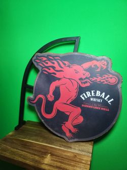 Fireball Sign Vintage