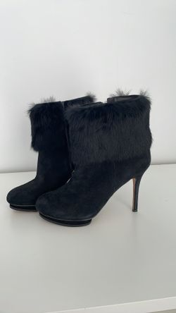 BCBGMAXAZRIA Black Suede Booties