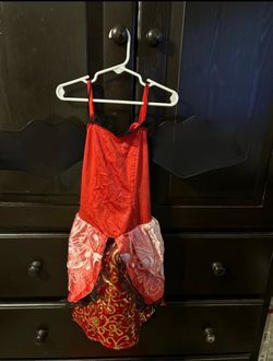 Red Satin Girls Costume Dress