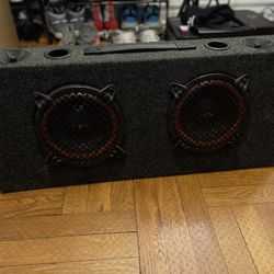 Dual Car Speakers With Casket 