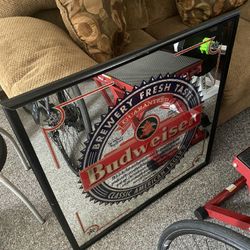Budweiser King of  Beers 31-5/8” x 31-5/8” Mirror