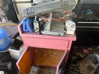 Purple/ pink vanity comes with sink