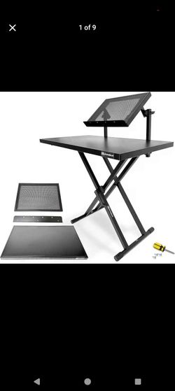 New in box 
AxcessAbles Portable Two-Tier DJ Table Stand| Two Tier Piano Keyboard Stand for Sheet Music and Tablet | DJ Laptop and Controller Stand | 