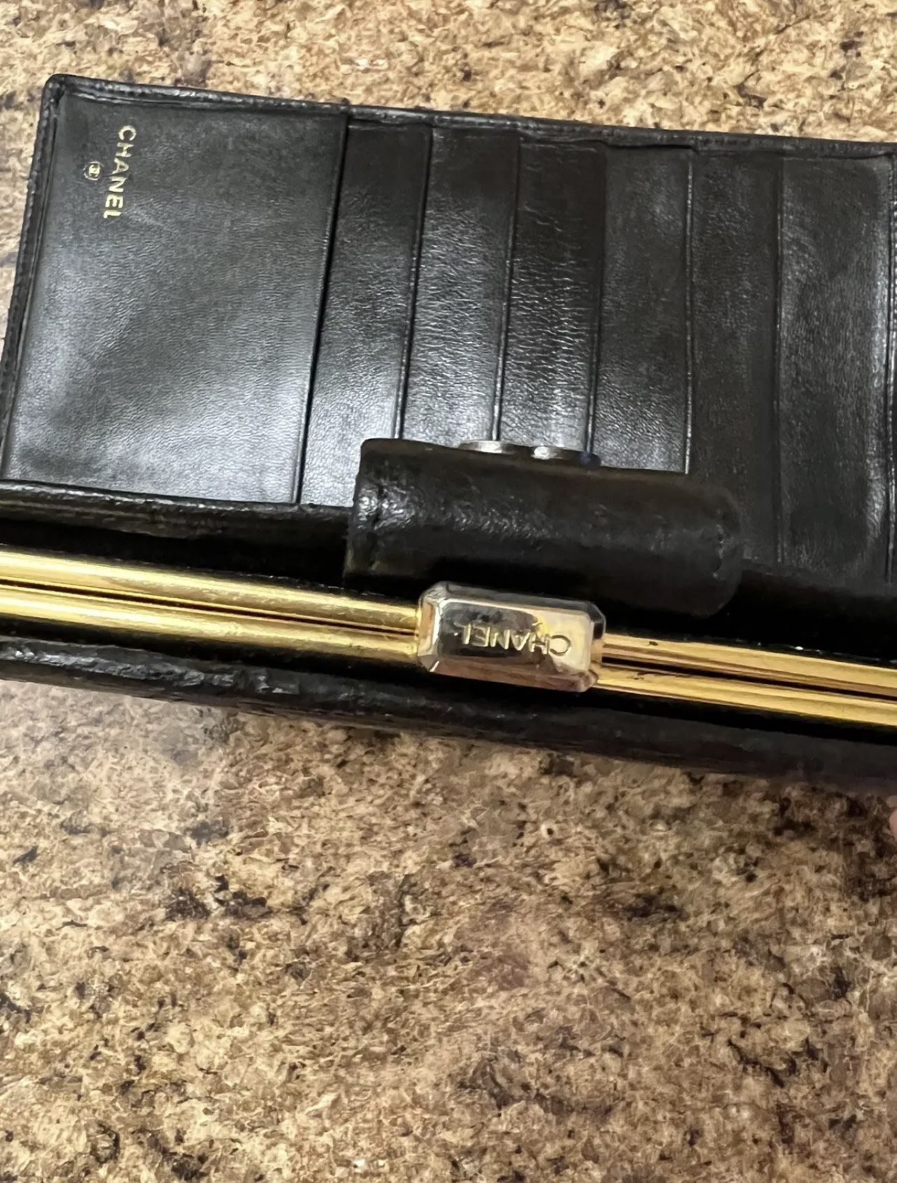 Authentic Chanel calfskin/lambskin leather passport holder / wallet with  gold CC logo and COA for Sale in Denver, CO - OfferUp