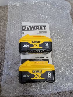 Dewalt Battery 8.0ah 20v $90 each Battery