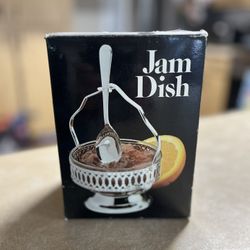 Silver Plated Crystal Jelly Dish