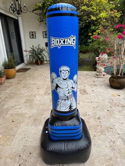 Inflatible 70 Inch Punching Bag + Gloves + Electric Air Pump