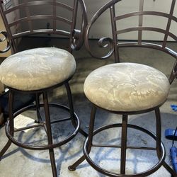 Brown Swivel bar Stools